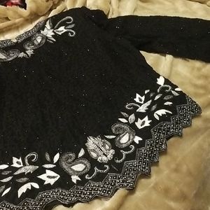 WAS  $200  Vintage Hand Beaded top by Draper's & Damo…